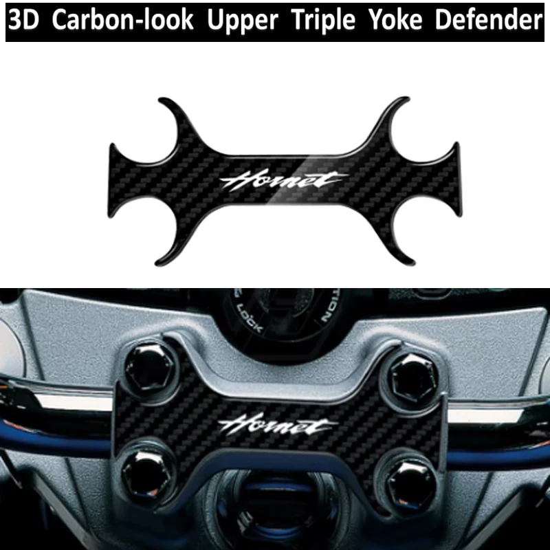 

For Honda Hornet 600 Uo To 2004 3D Carbon-look Upper Triple Yoke Defender