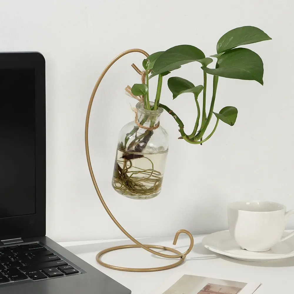 Rack Micro Landscape Ecological Bottle Supplies Wedding Iron Art Hanger Hook Ornament Display Stand Iron Hanging Candle Holder