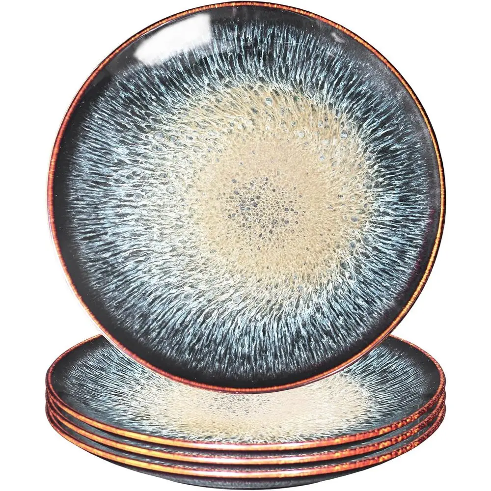 

Керамические обеденные тарелки, обеденная тарелка, набор из 4 шт., для шведского стола, стейка, хлеба, ризотто, макарон, салата - микроволновая печь и можно мыть в посудомоечной машине, Scra