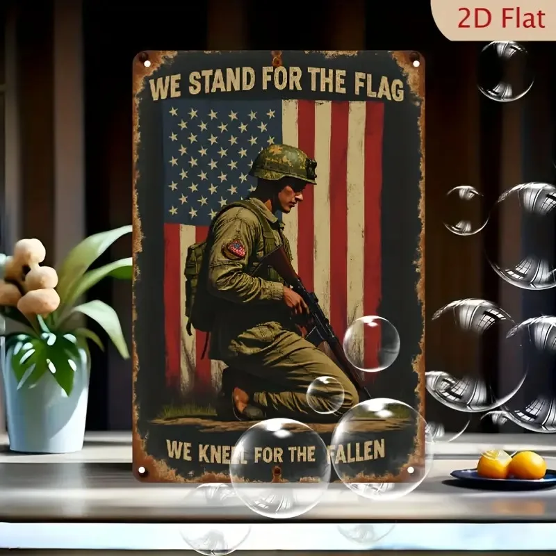2D Flat Decorative Sign, 1pc, 8X 12Inch Metal Tin Sign, with The Words 