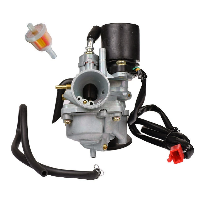 19 Mm PZ19J Carburetor For 2-Stroke 50Cc 1E40QMB Engines With Fuel Filter