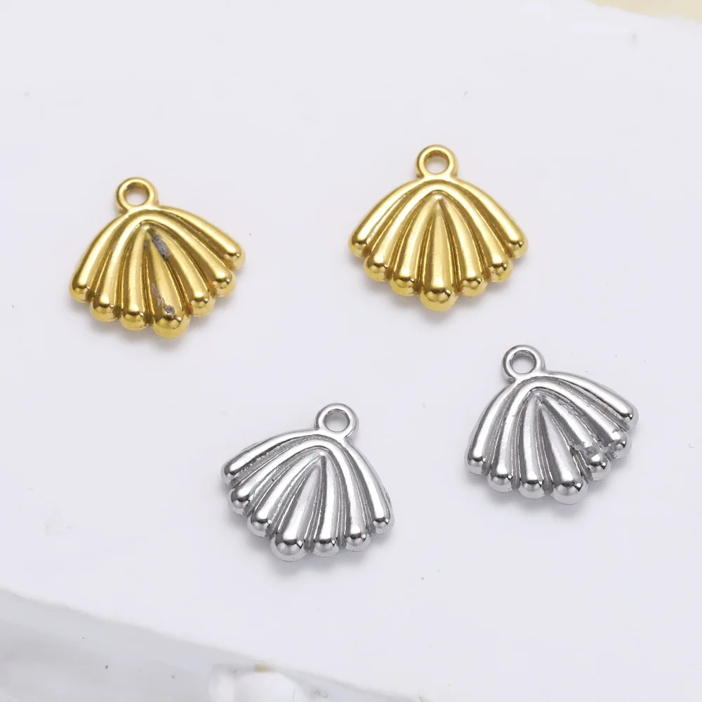 

Cordial Design 100Pcs 12*12MM DIY Pendant/Stainless Steel/Charms For Bracelets/Hand Made/Fan Shape/Jewelry Findings #195215