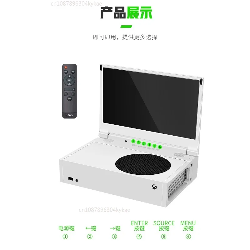 شاشة IPS محمولة مقاس 12.5 بوصة 4K HDR مناسبة لسلسلة Xbox S مع منافذ سماعات رأس ستيريو ثلاثية الأبعاد 2 HDMI 2