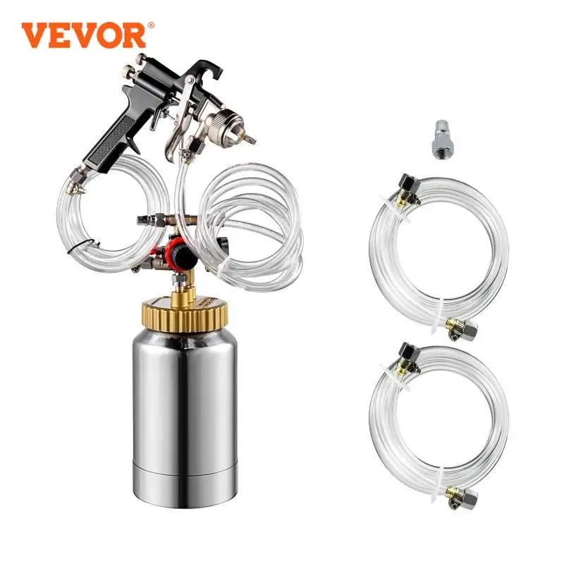 VEVOR 2L 2 Quart مجموعة خزان وعاء الضغط مع الأنابيب 1.8 مللي متر فوهة ضغط الطلاء البخاخ مع عدة بندقية وخرطوم الطلاء للأغراض التجارية
