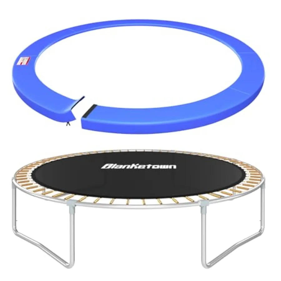 

Trampoline Spring Cover for 10ft/12ft/14ft/15ft/16ft Round Trampolines PVC Waterproof Safety Pad in Black with Enhanced Edge Pr