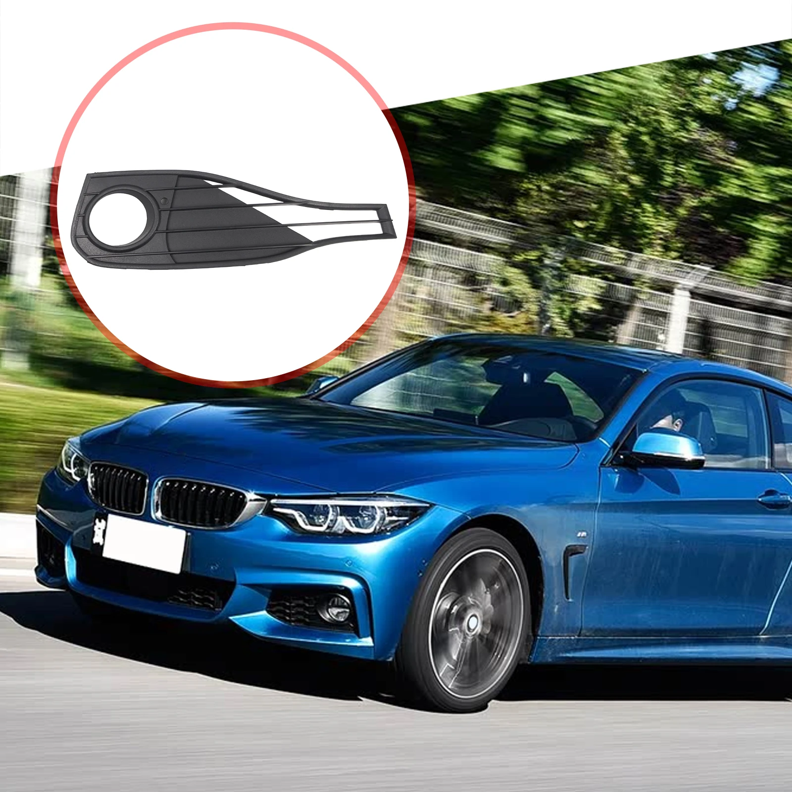 

For BMW 4 SERIES F32 F33 F36 2014-2020 Fog Lamp Frame Grille 51117294683 Car Front Bumper Fog Light Lower Grille 51117294684