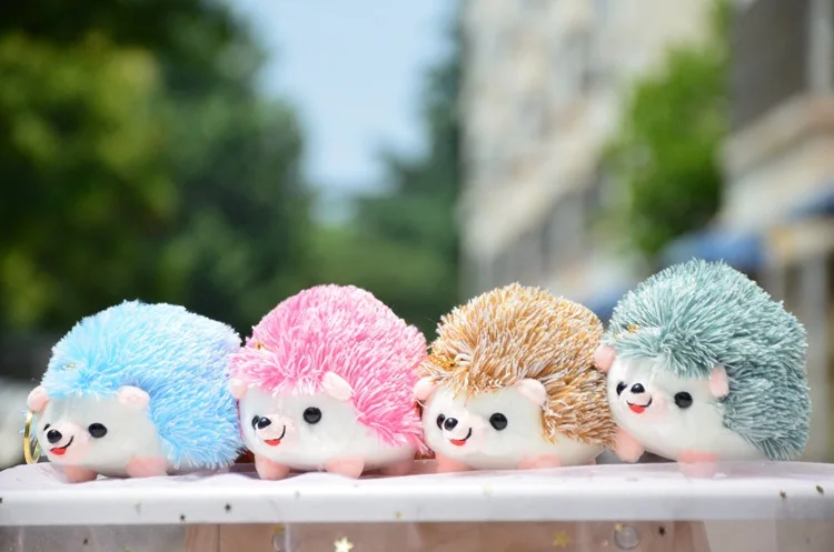 

10cm Mini Cartoon Hedgehog Doll Plush Keychain Korean Netred Kawaii Keychain Toys Hedgehog Doll Birthday Gift for Kids