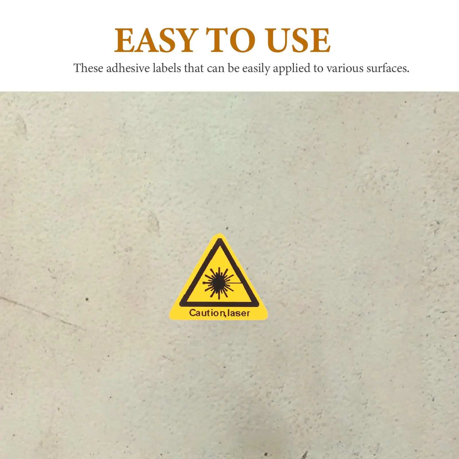 50pcs Warning Signs Safety Stickers Caution Labels Traffic Safety Symbols Danger Decals Security Markers