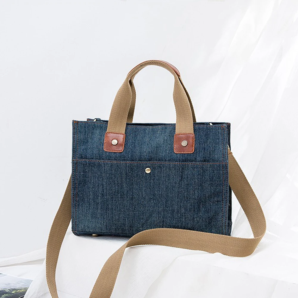 Annmouler Casual Bag for Women Large Capacity Denim Bag New Design Tote Bag Female Crossbody Bag Luxury Handbags