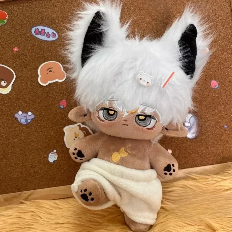 

20cm Anime Attributes Black Astro Kawaii Cosplay Cotton Doll Body With Skeleton Soft Plushies Fans Collection Toy Figures Gifts