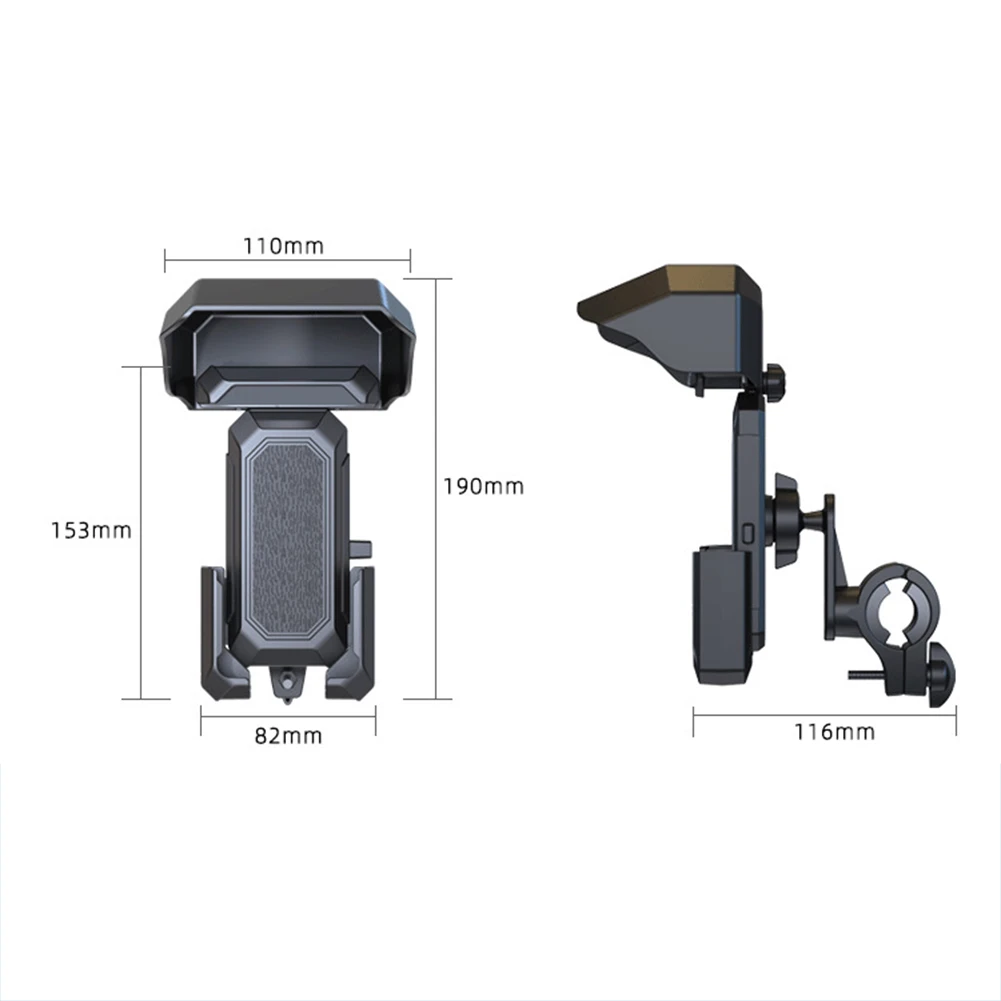 Bike Handlebar Phone Mount Shock Resistant Motorcycle Phone Stand Bicycle Phone Bracket for 18-32mm Round Handlebar