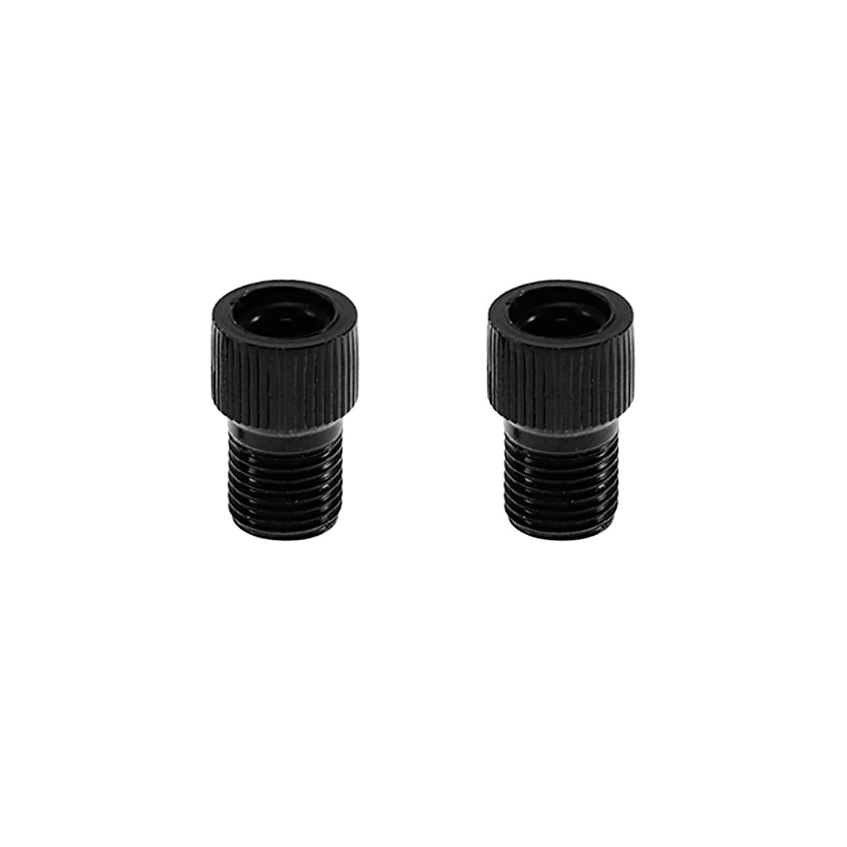 

2pcs Aluminum Alloy Road Bike Adapters Wind Adapters Gas Nozzle Air Conversion Head Converter (Black)