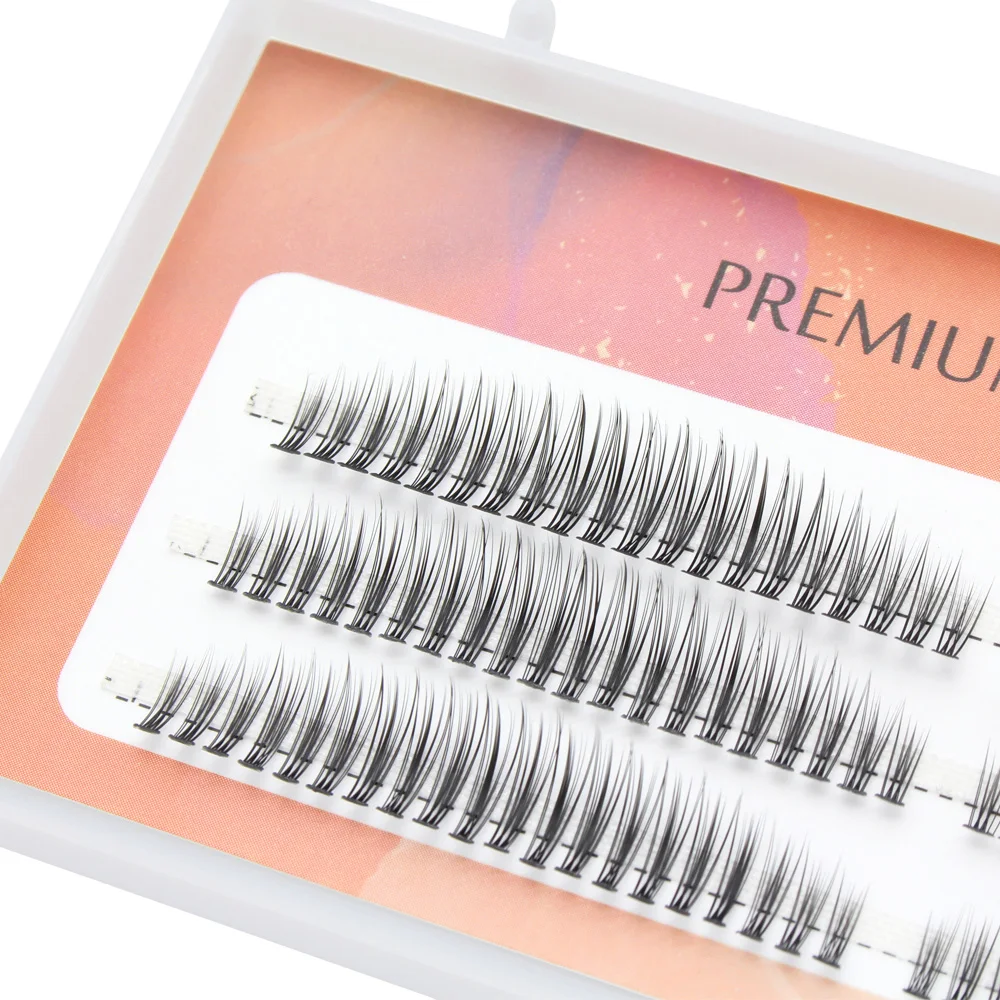 Premium Mix Length 6-10mm Faux Eyelash  Extension Natural 3D Russian Volume Faux Eyelashes Individual Lashes Makeup Cilia