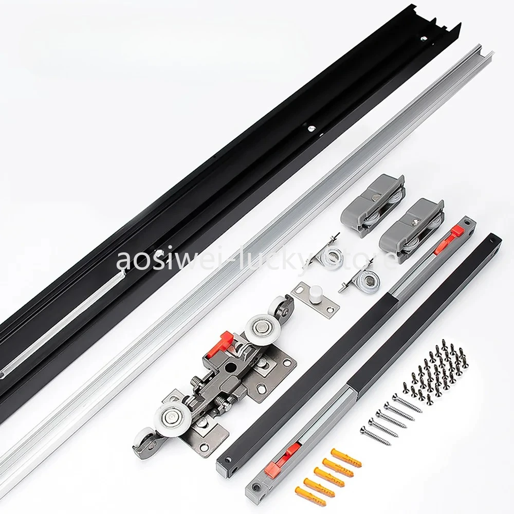 Fully Concealed Sliding Rail Door, Invisible Sliding Door, Bidirectional Buffering, Trackless Wooden Door Wheel Pulley