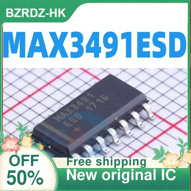 5PCs max3491esd T 10mbps RS-422 RS-485 new original IC