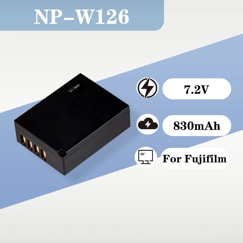 

W126 Replacement Lithium Battery 7.2V 830mAh For Fujifilm XT20 XA10 XT2 XA2 A3 A10 T10 A5 E2 3