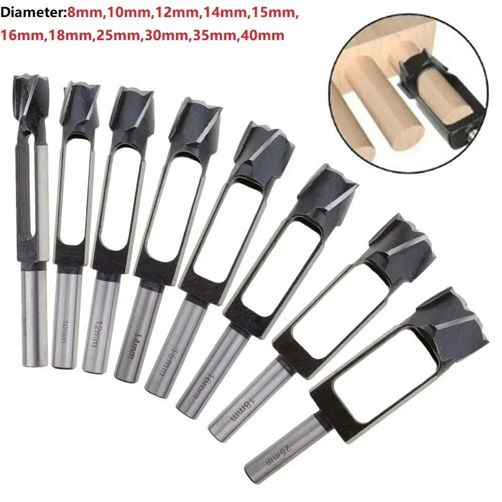 8-40mm Carbon Steel Woodworking Drill Bit Tapered Tenon Sealing Plug Cutter End Milling Cutter For Carpentry Renovation Tools