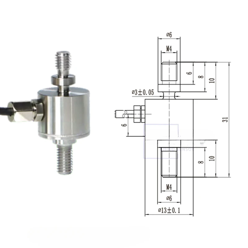 The Bottom Outlet of The Weighing Sensor Has A Small Diameter for Measuring Force Inside The Pipe