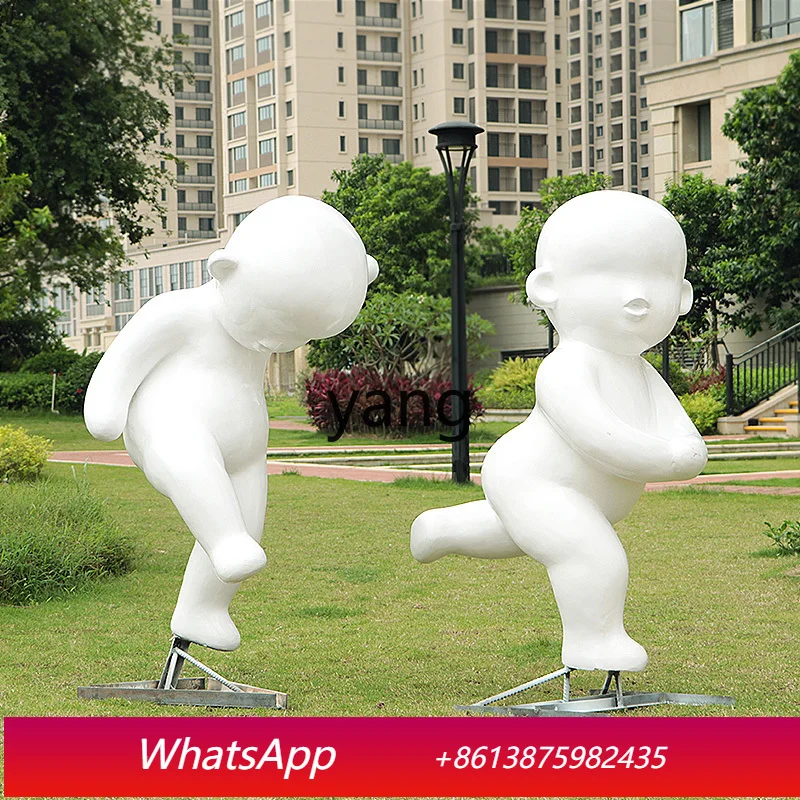 

cx Fiberglass Reading Figure Sculpture Outdoor Garden Landscape Decoration Small Lawn Ornament