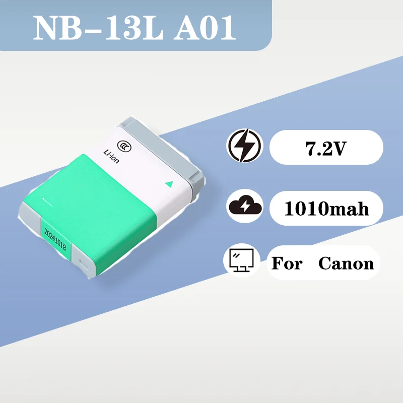 

Rechargeable Lithium Ion Battery For Canon G7X3 G7X2 SX720 SX730 G9X G1X G5X 7.2V 1010mAh