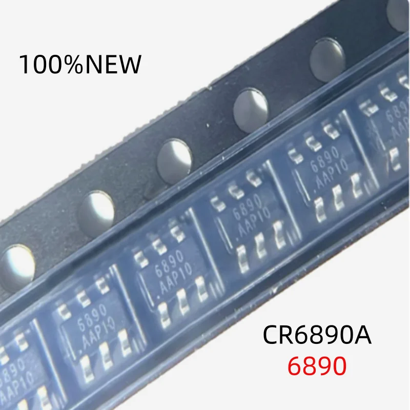 (50 Pieces) 100% New Cr6890A Silk Screen 6890 Package Sot23-6 65W Primary Side Ac-Dc Power Management Controller Chip Ic Chip