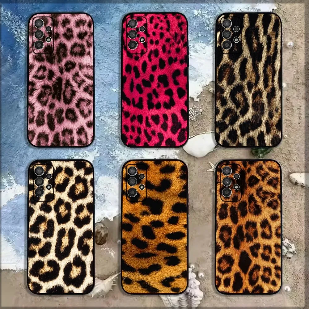 Fashion Tiger Leopard Print  Phone Case For Samsung Galaxy A13,A21s,A22,A31,A32,A52,A53,A71,A80,A91 Soft Black Shell