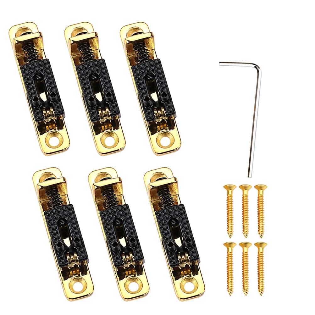 

3 Pcs Guitar Bridge Set Electric Parts Accessories Kit Saddle Replacement Saddles for Metal