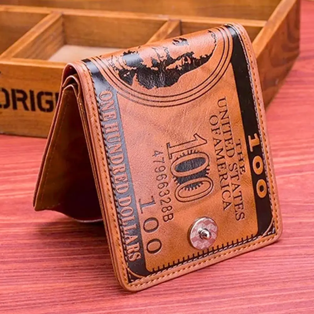 Vintage PU-Leder Geldbörse - Kompakte Größe, Multifunktionale Kartenfächer, Klassisches Muster, Perfekt für Geschäft und Alltag