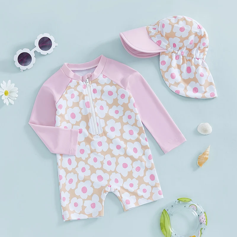 Flamingo Print Swim Romper 4