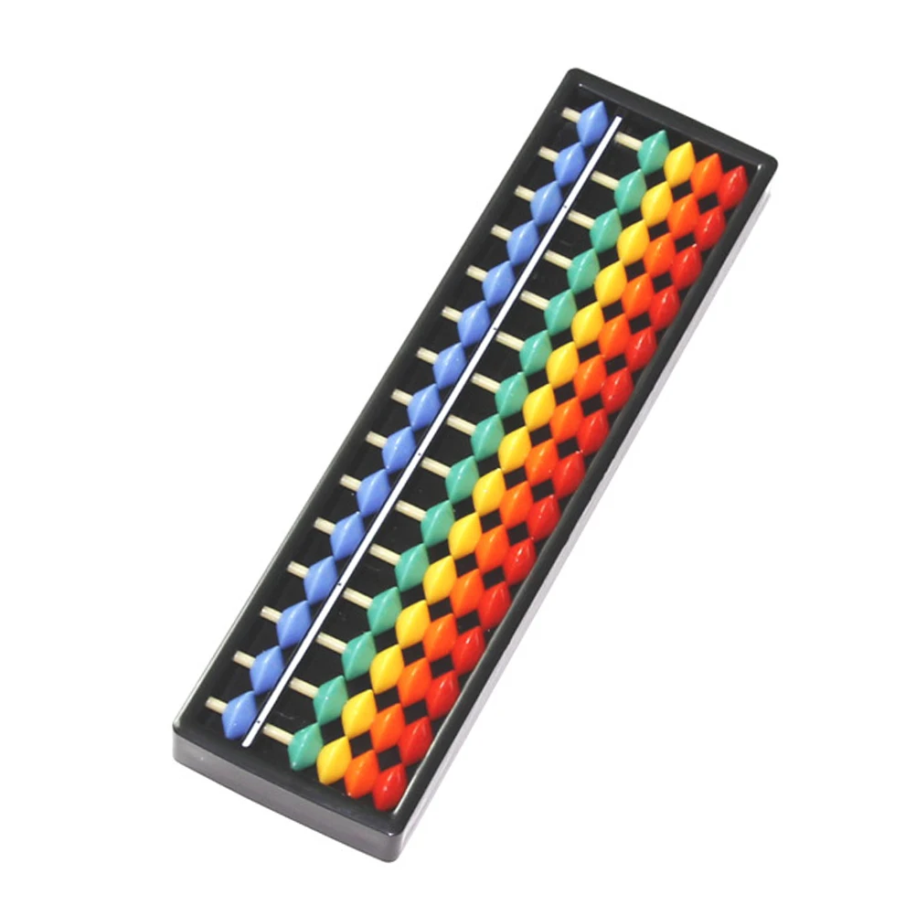 Boulier coloré à 15 chiffres, outil arithmétique en plastique pour enfants, développement du cerveau, apprentissage, dispositif de calcul Portable, 3 pièces