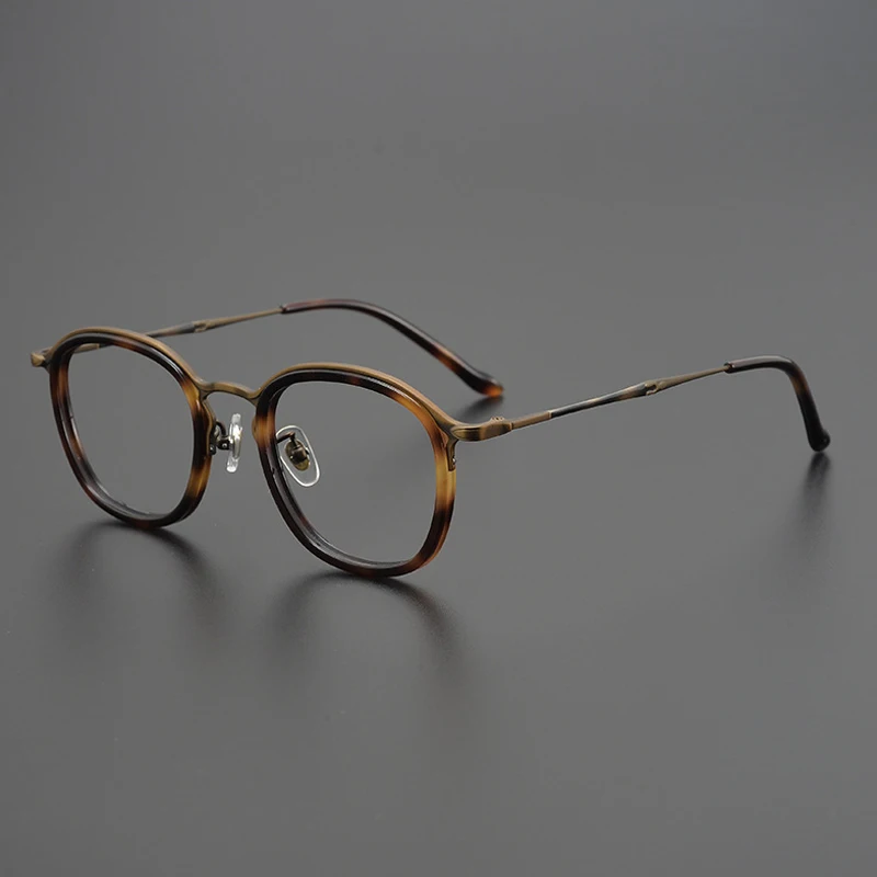 Korea Pure Titanium Eyeglasses Frame Men 2023 New Prescription Myopia Optical Glasses Frame Women Vintage Luxury Brand Eyewear