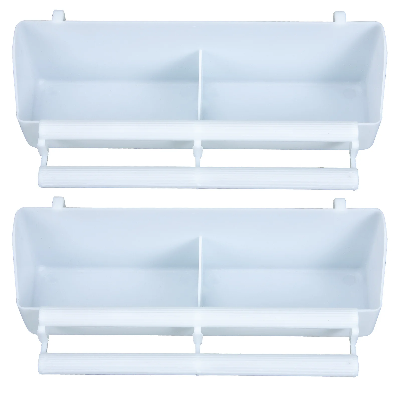 

2Pcs Large Capacity Bird Feeder Plastic Splash-Proof Bird Food Container Easy Clean for Small Birds Feeder for Parrot