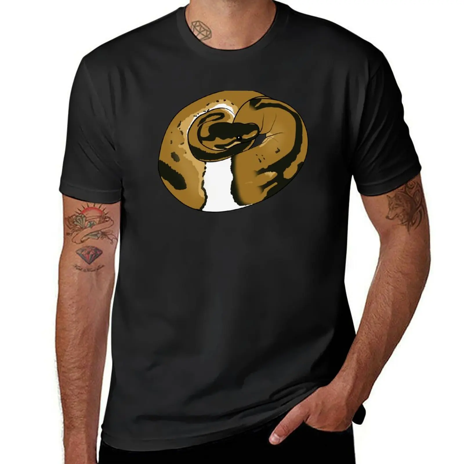 Balled Ball Python T-Shirt korean fashion anime clothes funnys mens graphic t-shirts funny