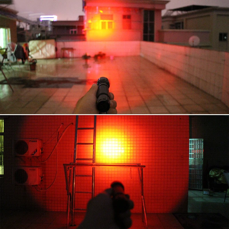 Green/Red/White LED Hunting Light Tactical Torch Professional Flashlight Flash Light Night Scout Lights Waterproof LED Lantern