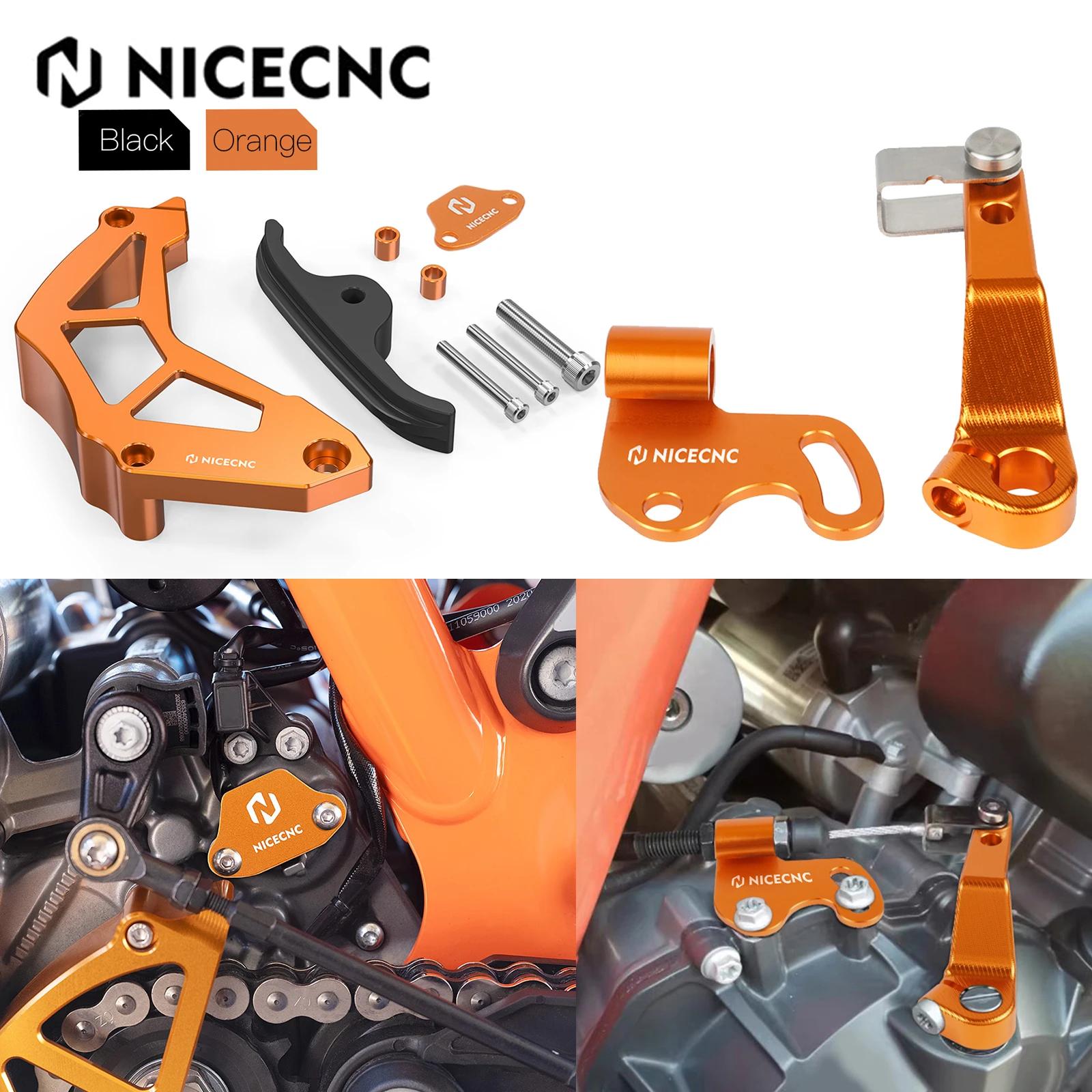 

Chain Guaud/Sensor Cover One Finger Clutch Lever For KTM 790 Duke 2018-2020 790 Adventure/R 2019-2020 890 Duke Adv/R 2021-2023