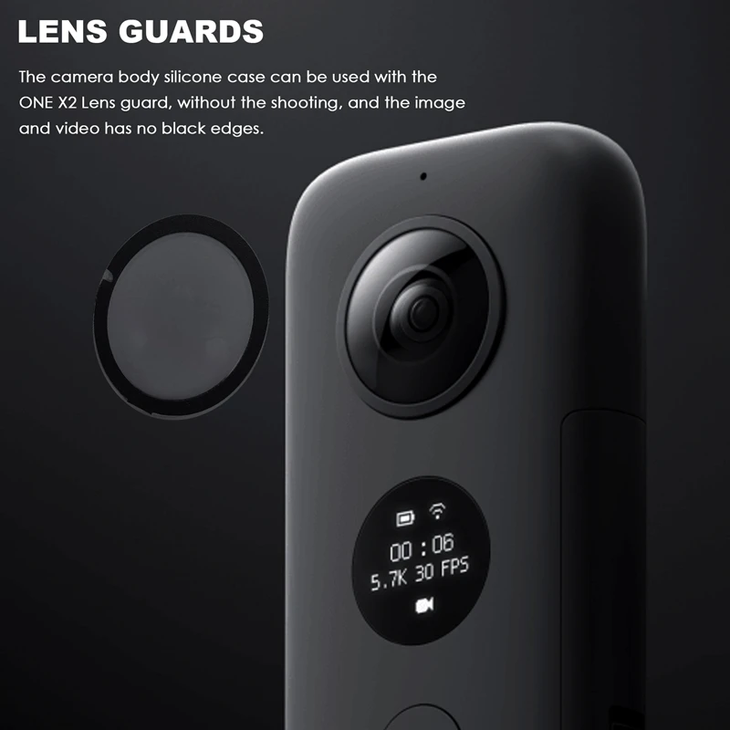 Lens Guards Camera Body Sticky Protector Cover Kits Lens Cap With Adhesive For Insta 360 ONE X2