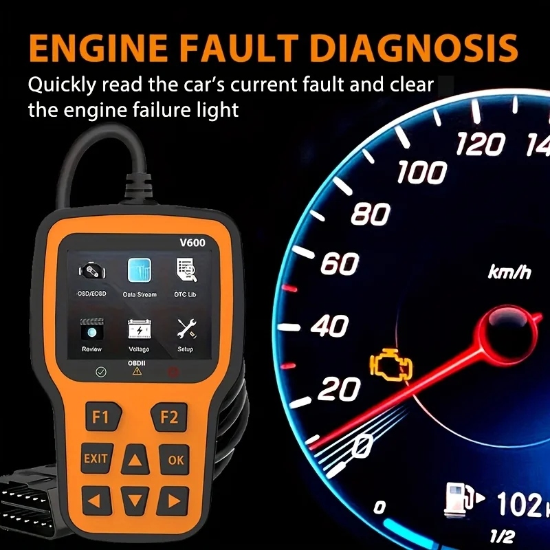 الماسح الضوئي obd2 قارئ رمز السيارة دعم اختبار الجهد التوصيل والتشغيل سيارة يمكن أداة المسح التشخيصي قراءة واضحة خطأ المحرك