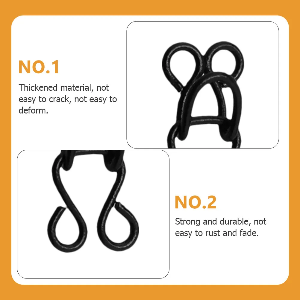 Metal Hook and Eye Sewing Closures 100 Pieces Bra Hook Replacements for Skirts Pants Clothing DIY Crafts