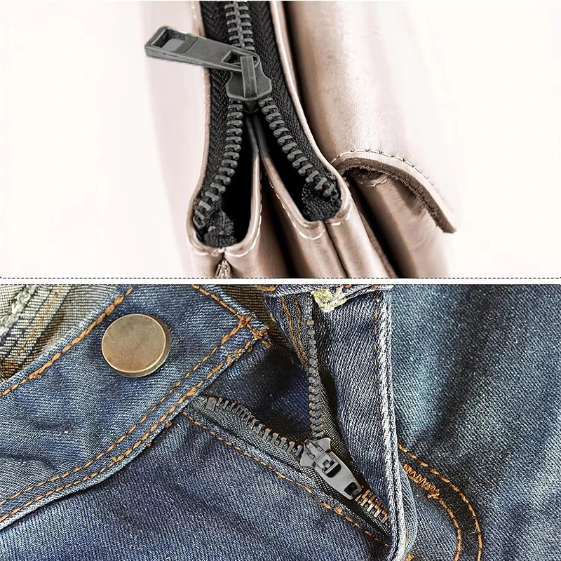 200pc Metal Zipper Stopper Set - Premium Aluminum Alloy, Easy Install, Ideal for Jackets, Bags, Footwear Repair