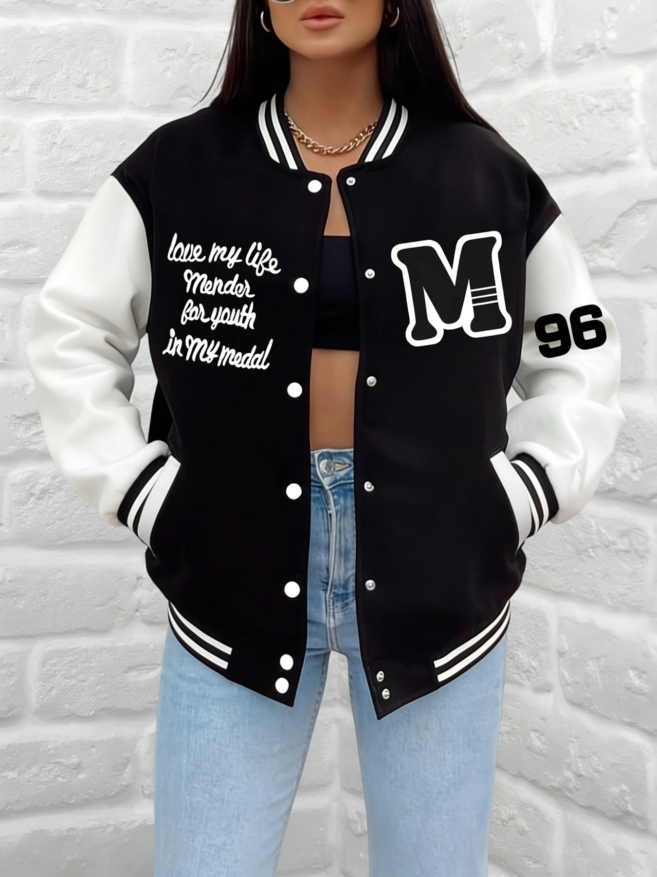 

Женская куртка с надписью «Love My Life» M96, свободного кроя, оверсайз, зимняя, теплая, флисовая, уличная одежда, хип-хоп, модные куртки