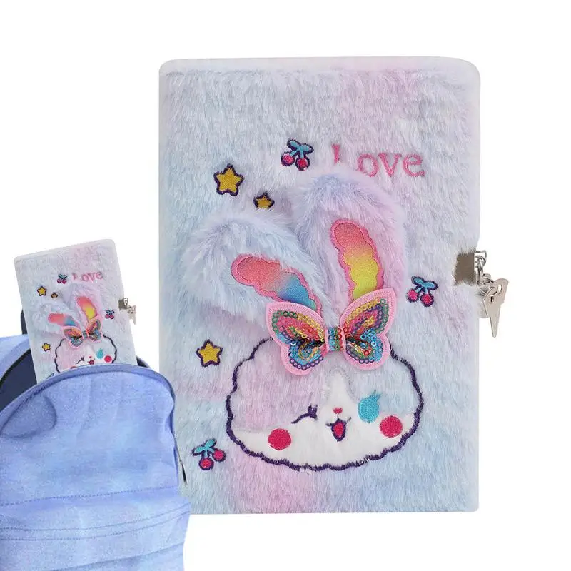 

Secret Diary With Lock Secret Bunny Diary With Lock Lockable Plush Bunny Journal Notebook Set Rabbit Diary For Kids Girls