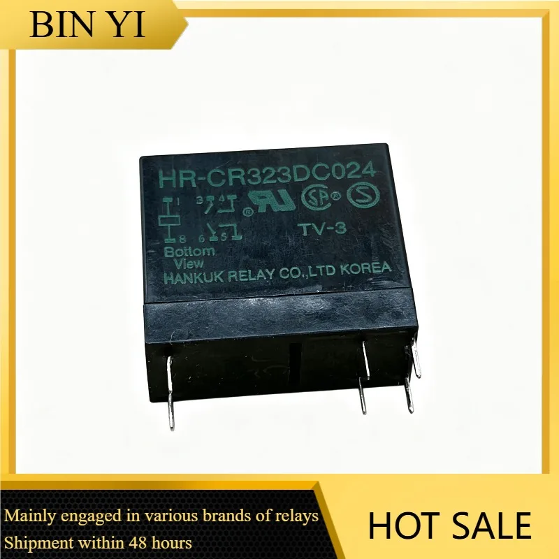HR‑CR323DC024 Electromagnetic Power Relay 8Pin DC24V TV‑3 DIP Relay For PCB Board Industrial Control Circuit Replacement Parts