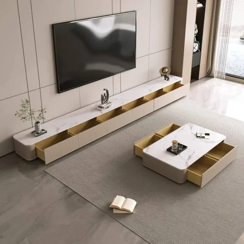 Fashionable Compact Sleek Tv Cabinet Contemporary Functional Low Spacious Tv Cabinet Mueble Television Living Room Furniture