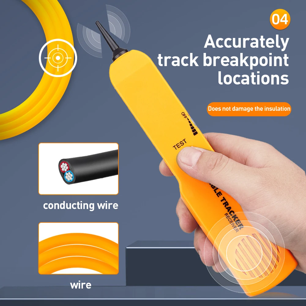 Natalink RJ11 Network Cable Finder Wire Tracker Short Circuit Tester for LAN Ethernet Telephone Line Continuity Tester