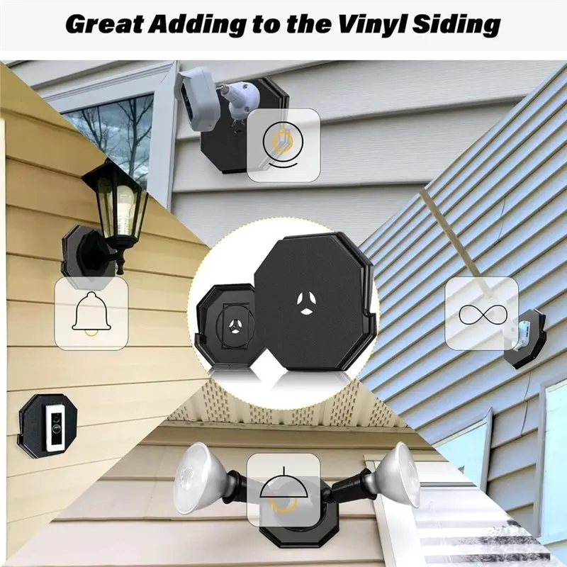 ABFU-Vertical Siding Lamp Mounting Plate With Built-In Electrical Box, 130110006001 Vinyl Siding Mounting Block Kit