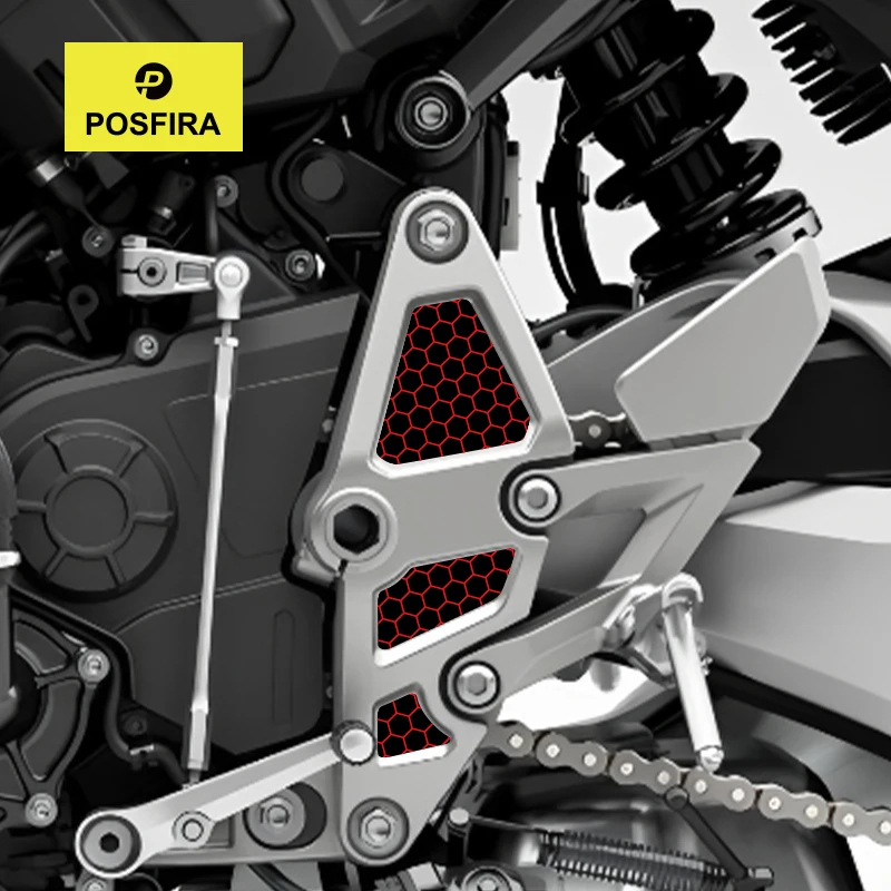 

POSFIRA Motorcycle Footrest Panel Sticker Vinyl Decals for Honda CB1000R CB 1000R 1000 R 2024 2023 2022 2018-2021 Accessories