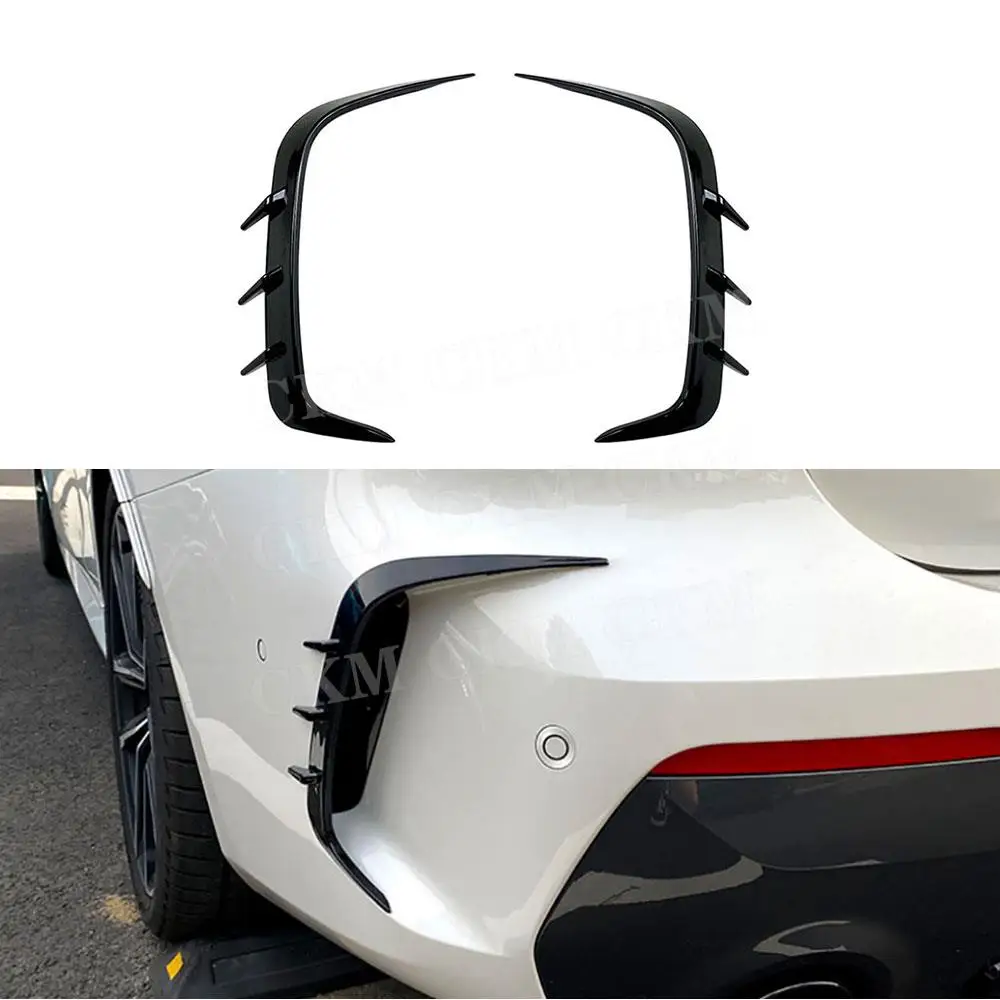 

ABS Material Car Rear Bumper Air Vent Spoiler Trims Cover Side Canard for BMW G22 G23 Coupe 2021 + Auto Bodykits Accessories