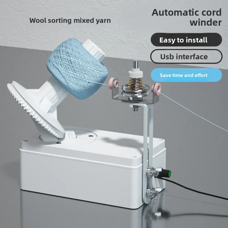 Home Electric Yarn Winding Machine, Small and Fast Electric Ball Winding Tool, Winding Device USB Interface