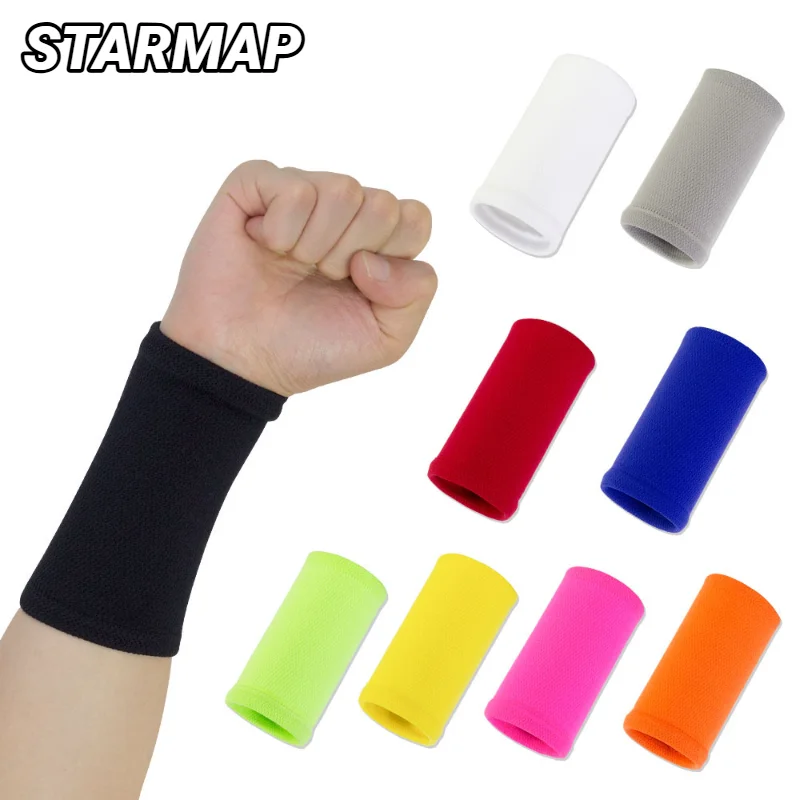 Wrist Sweatband Made By High Elastic Meterial Comfortable Pressure Protection Athletic Wristbands Armbands Sports Tennis Bands