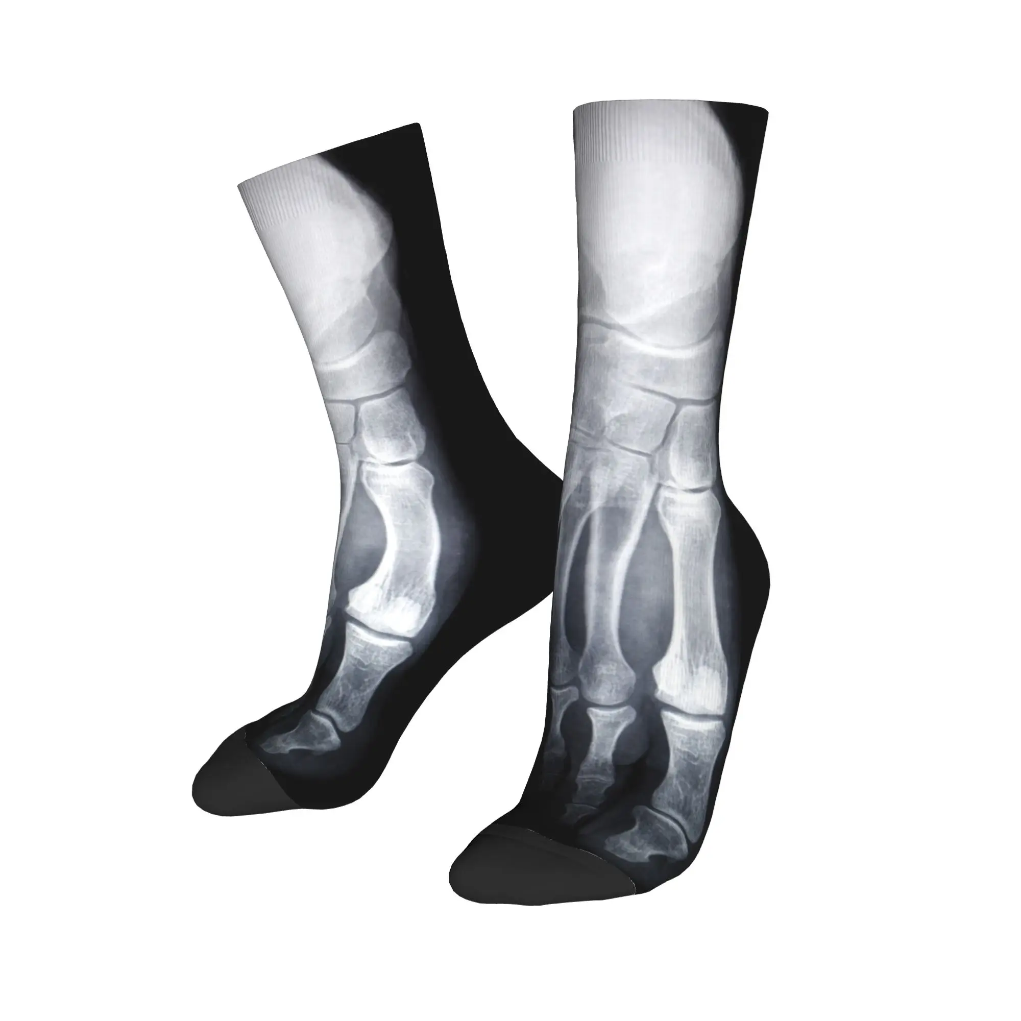 Funny X-ray Feet Printed for Man Crew Socks Unisex Kawaii  Spring Summer Autumn Winter Socks Women